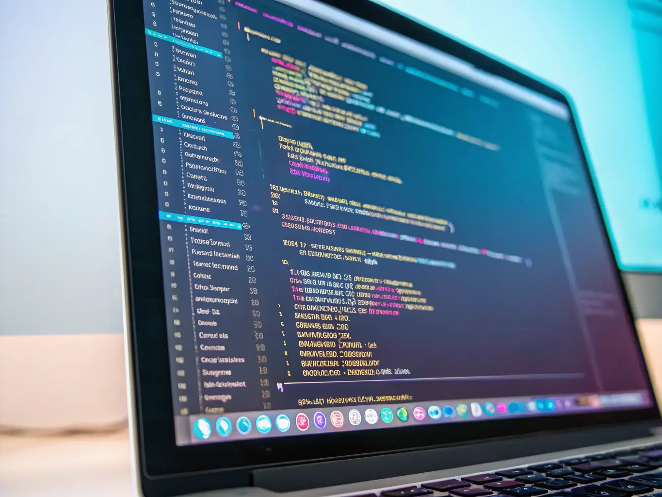 An image depicting lines of clean, well-commented code, representing the use of modern web development technologies. The image should convey professionalism and technical expertise.